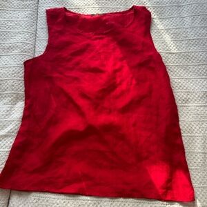 Red Sleeveless Women's Top